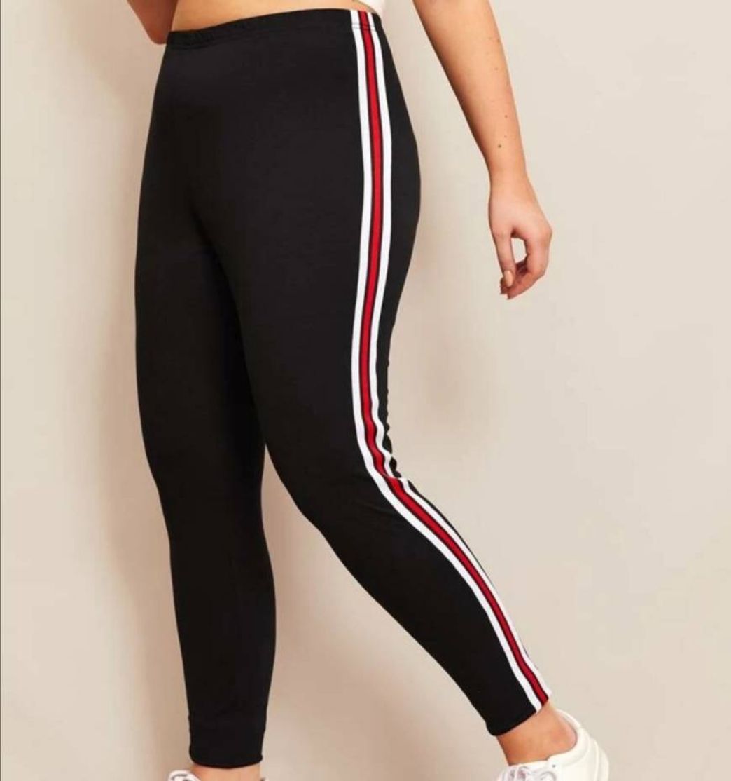 Moda Leggings con raya lateral