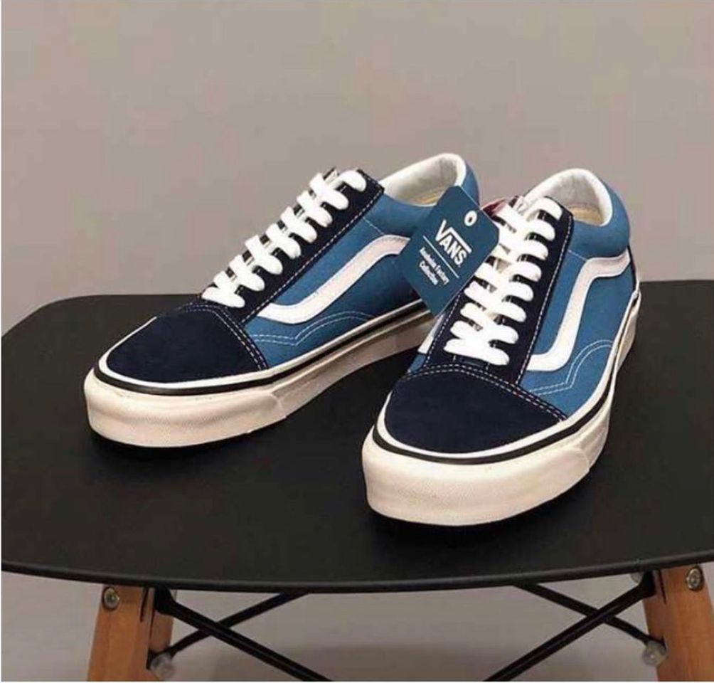 Moda VANS OLD SKOOL 🔵⚫️⚪️