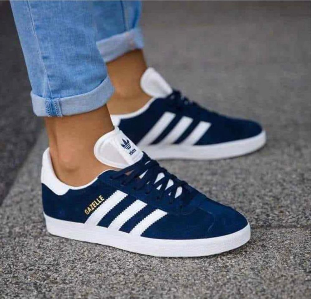 Moda ADIDAS GAZELLE 🔵⚪️