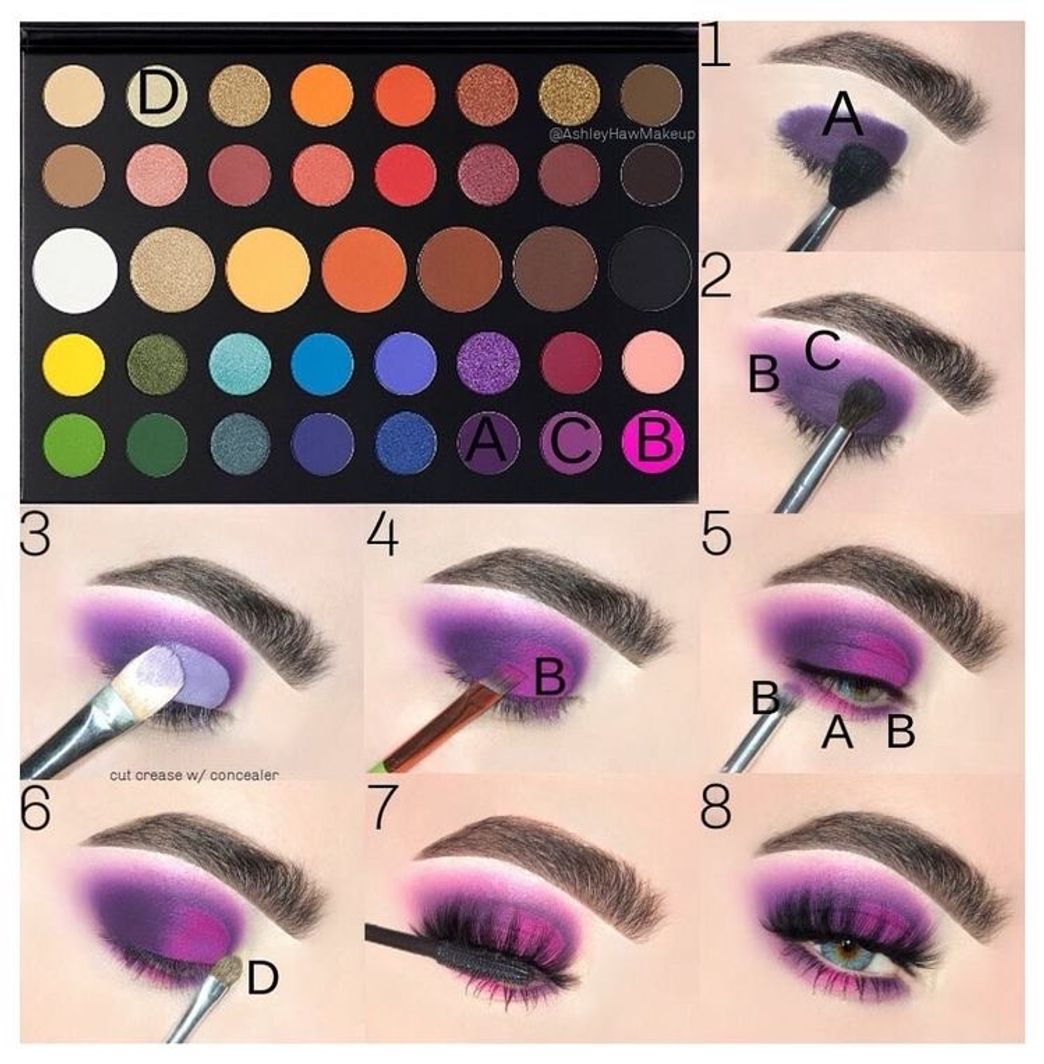 Fashion zodiac makeup palette looks 