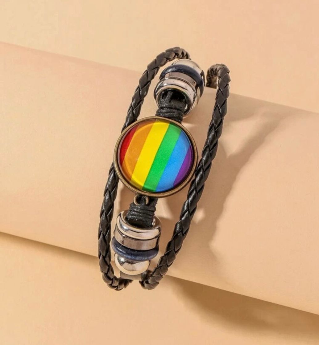 Moda Pulseira LGBT, de couro 