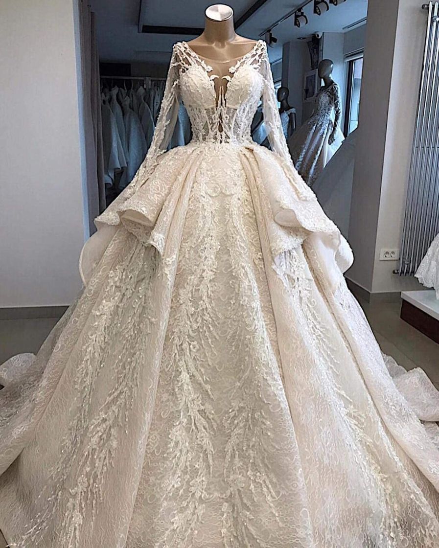 Fashion QING XIN-1225 Wedding Dress,Prom Dresses Rebordeó la Novia de la Boda Floral