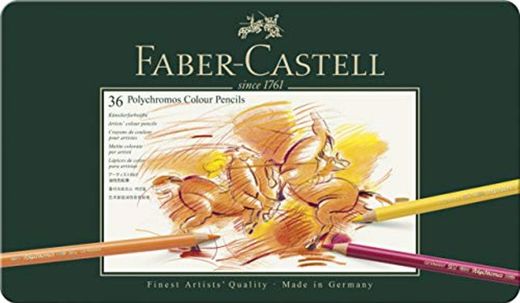 Faber-Castell-110036 Lápices de Colores, 36 Unidades,, ecolápices polychromos