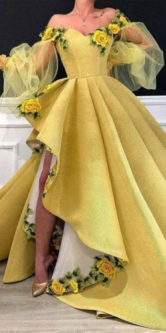 Fashion Vestido amarelo 💛