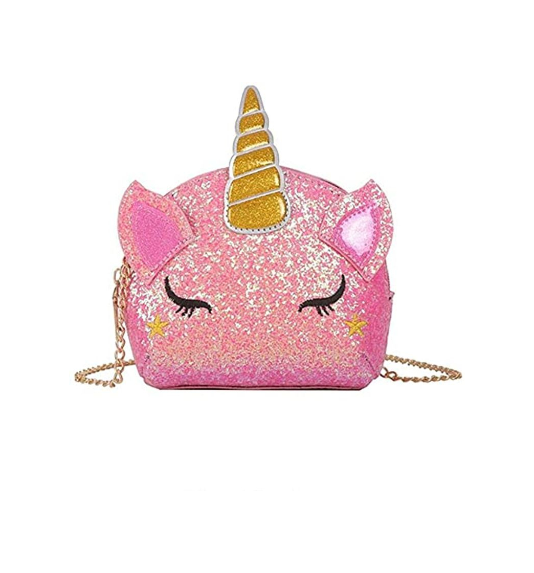 Producto TXVSO Pequeño Brillo Monedero Unicornio Lindo Bolso Cierre de Cremallera para Niñas