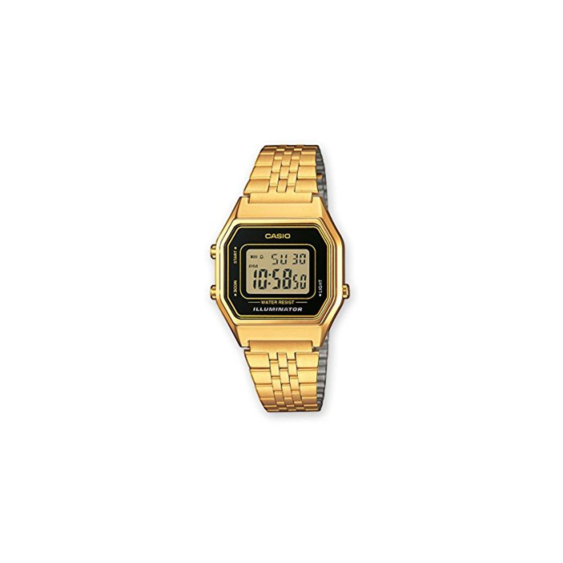 Fashion Casio Reloj Mujer de Digital con Correa en Acero Inoxidable LA680WEGA