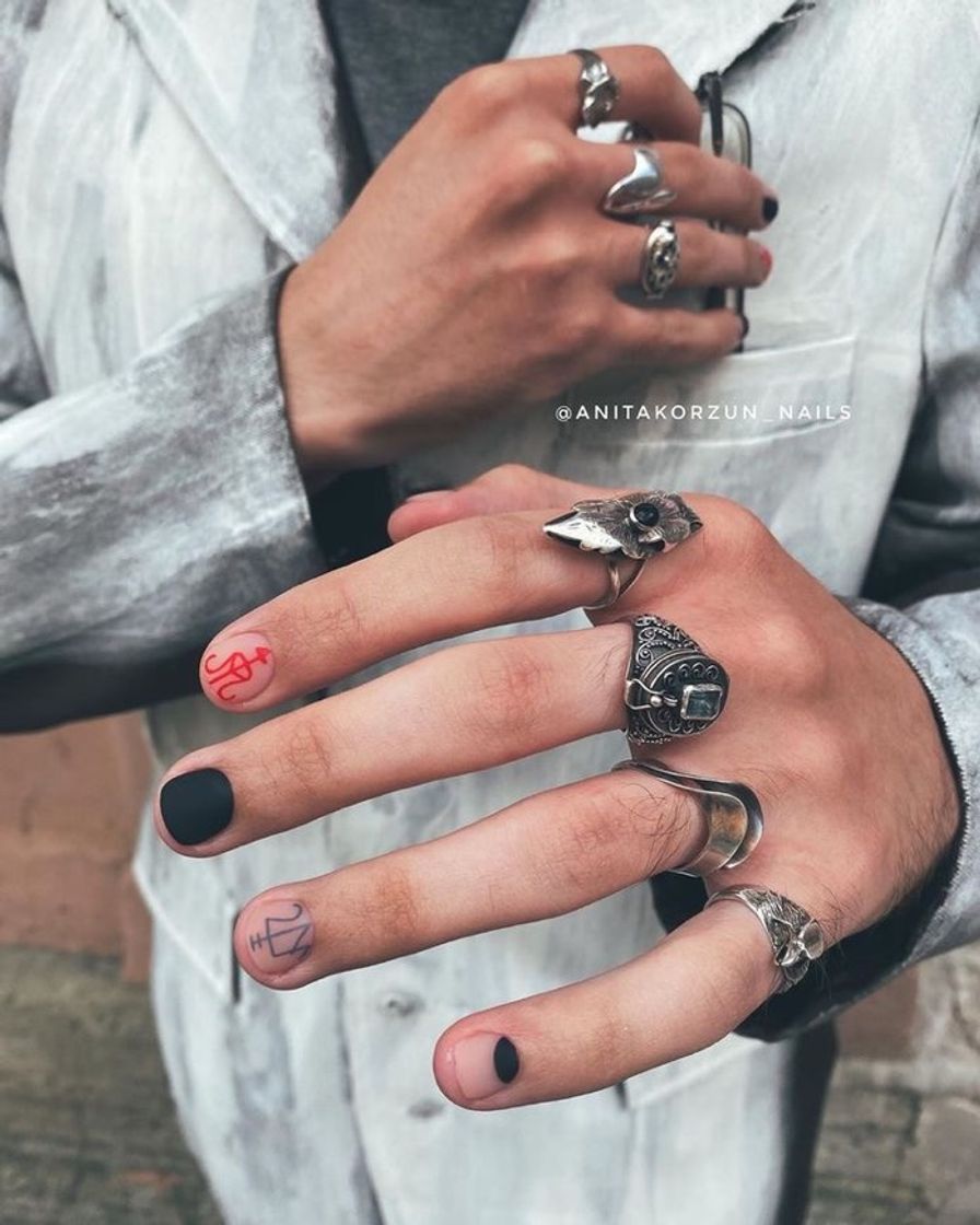 Social Diseño de uñas para hombres