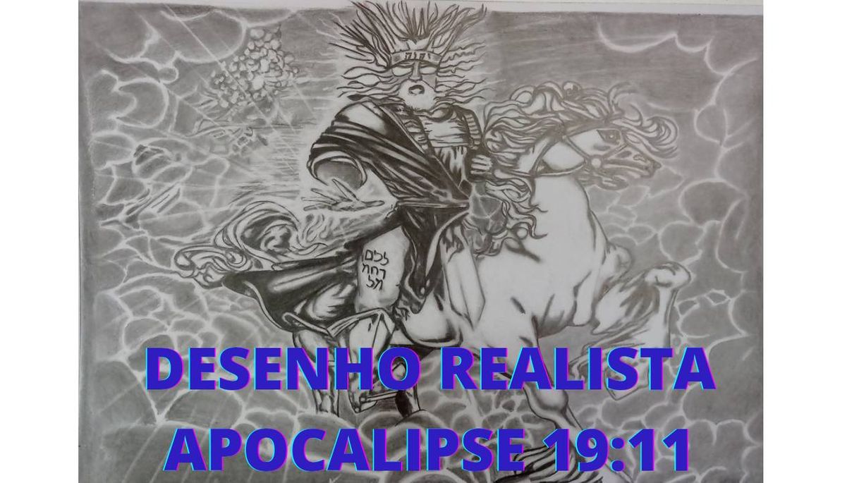 Moda Desenho realista grafite, apocalipse 19:11, curta lá.