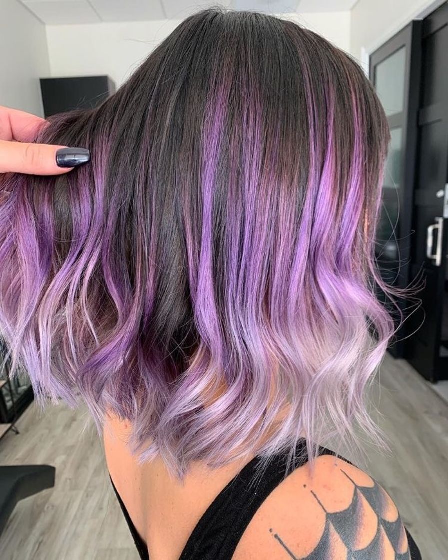 Moda short hair with purple wicks 