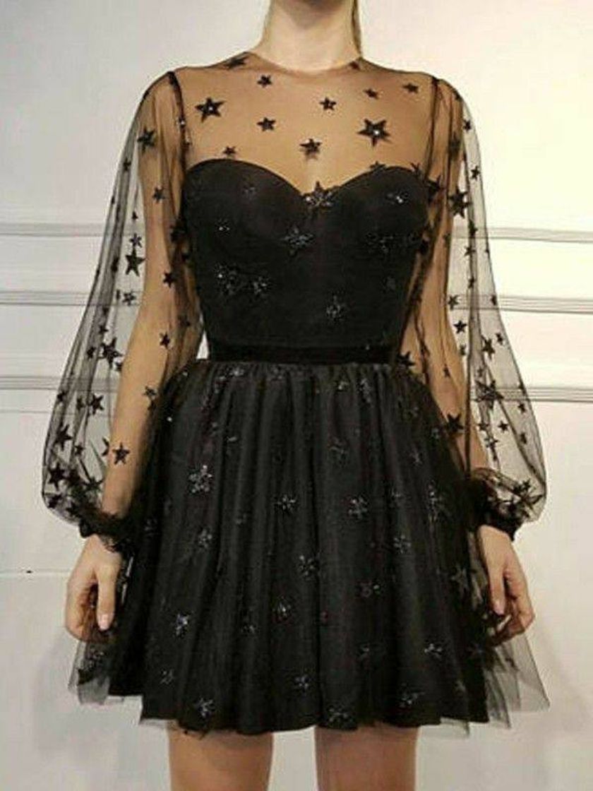 Products Vestido preto de estrelas 