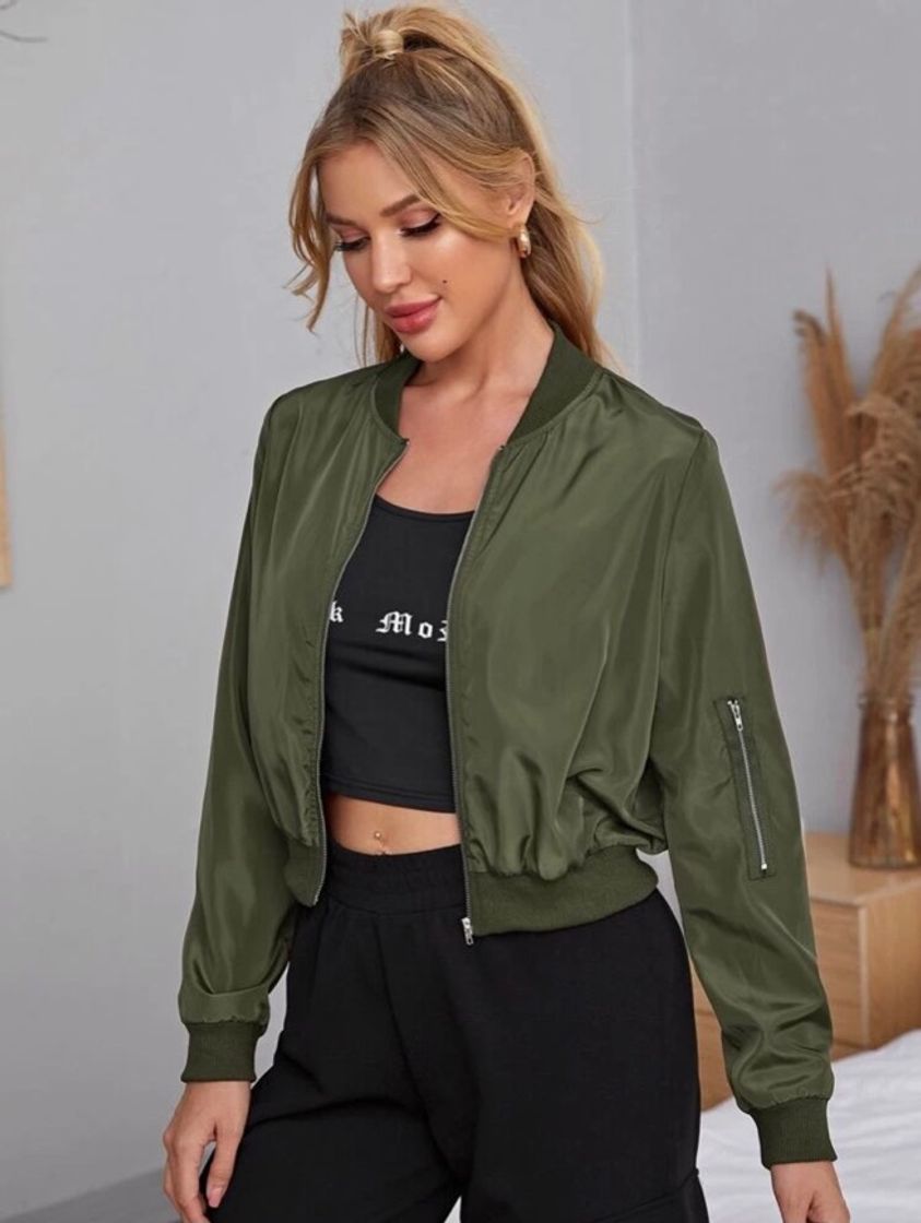 Fashion Shein Jaqueta Verde