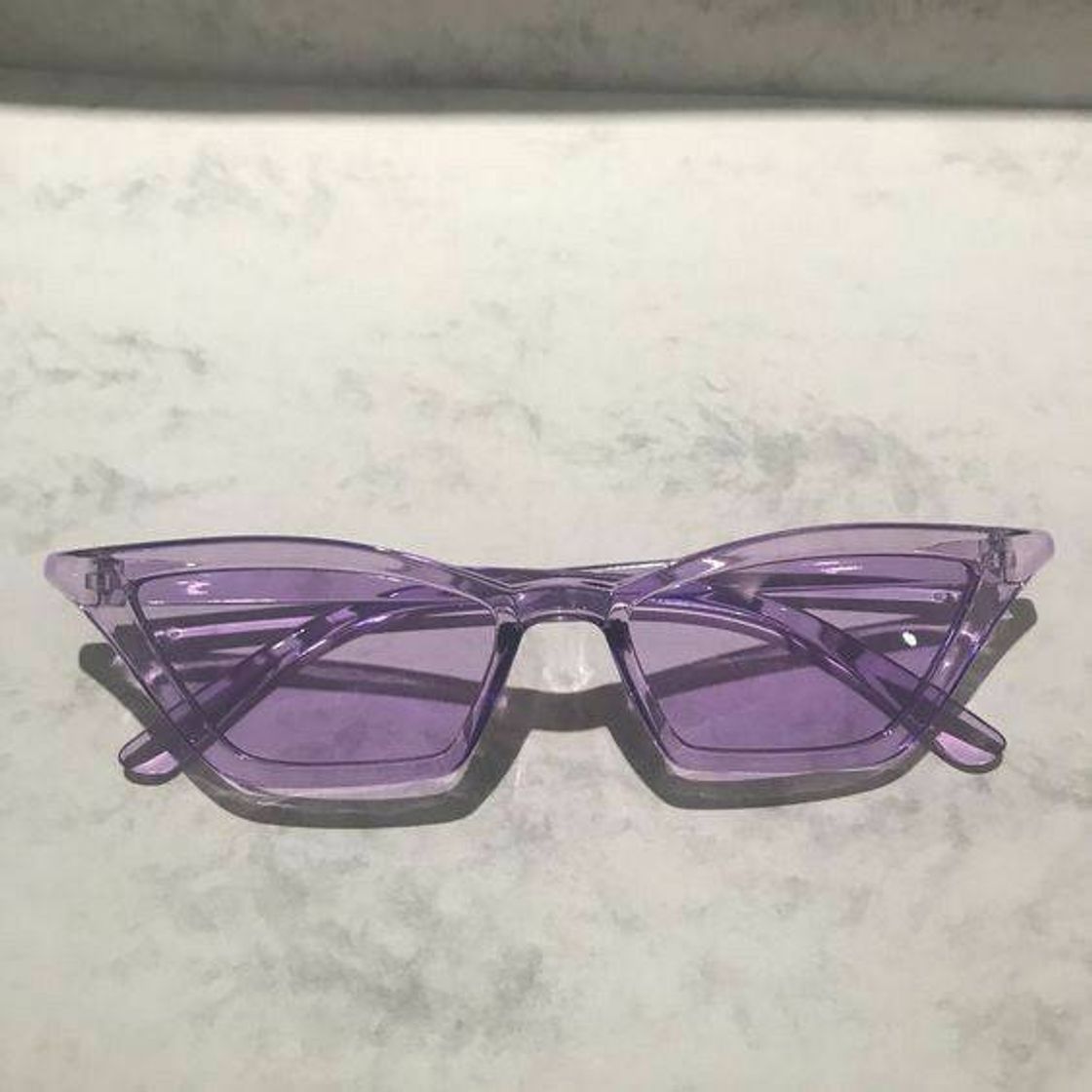 Moda óculos roxo clear