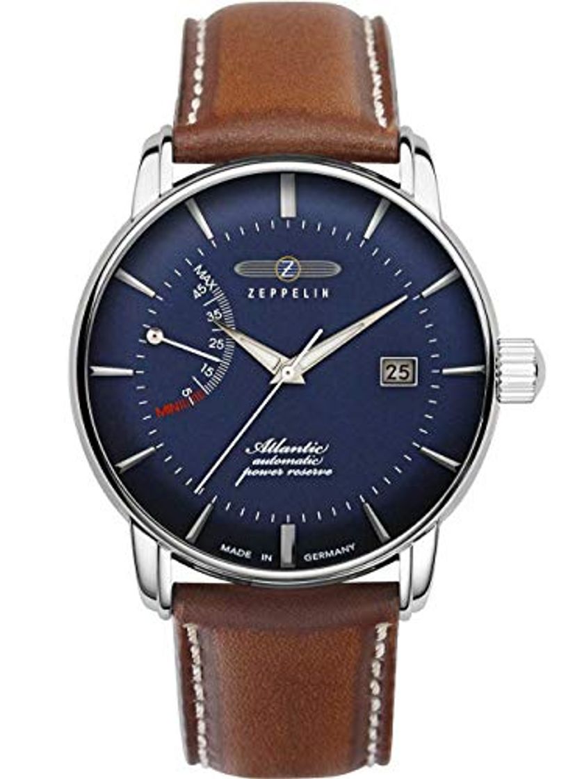 Moda Zeppelin Atlantic 8462-3 - Reloj de pulsera automático para hombre con correa