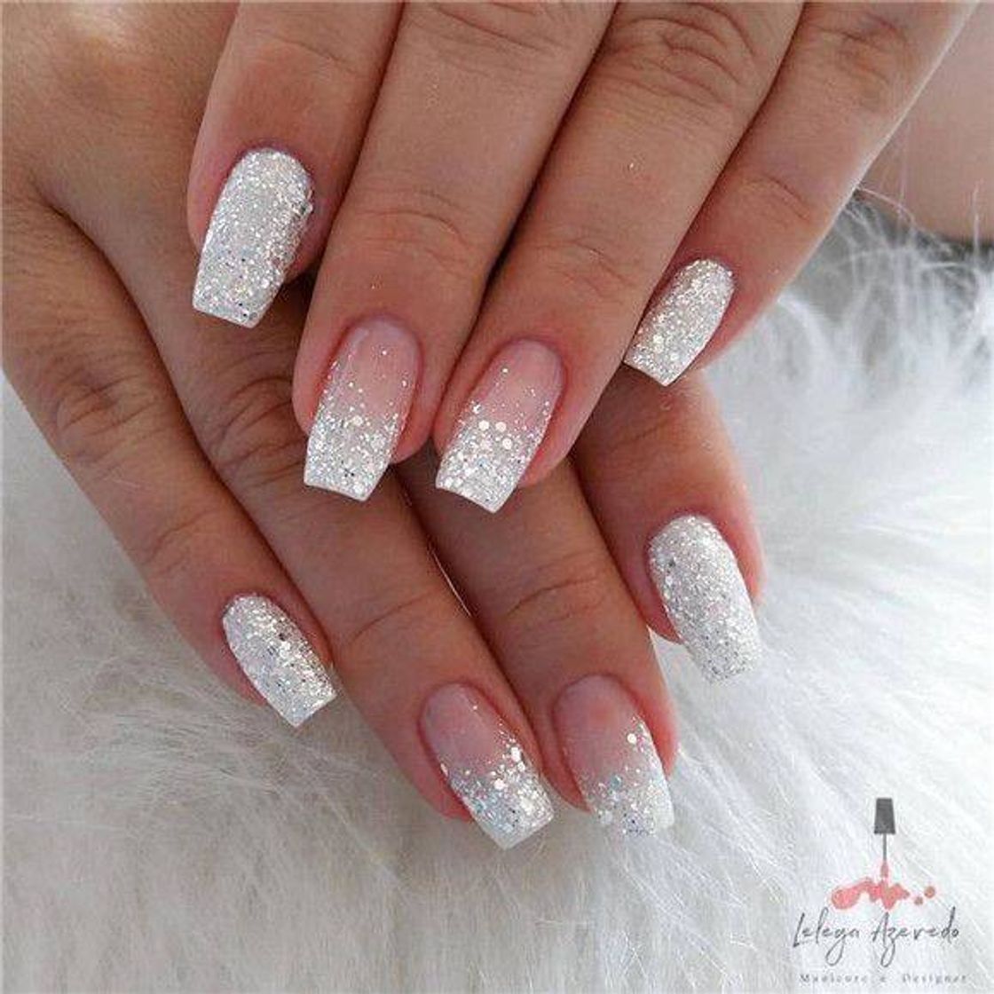 Fashion Unhas com glitter