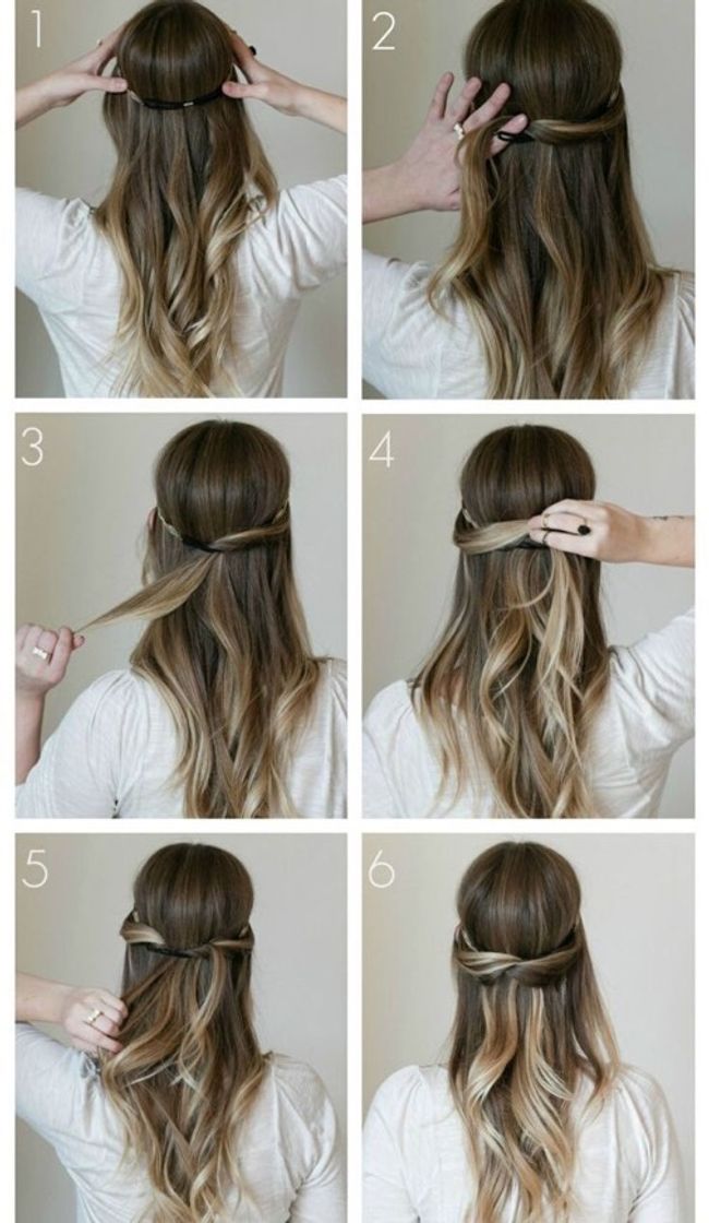 Moda Penteado simples e fácil para fazer em casa.