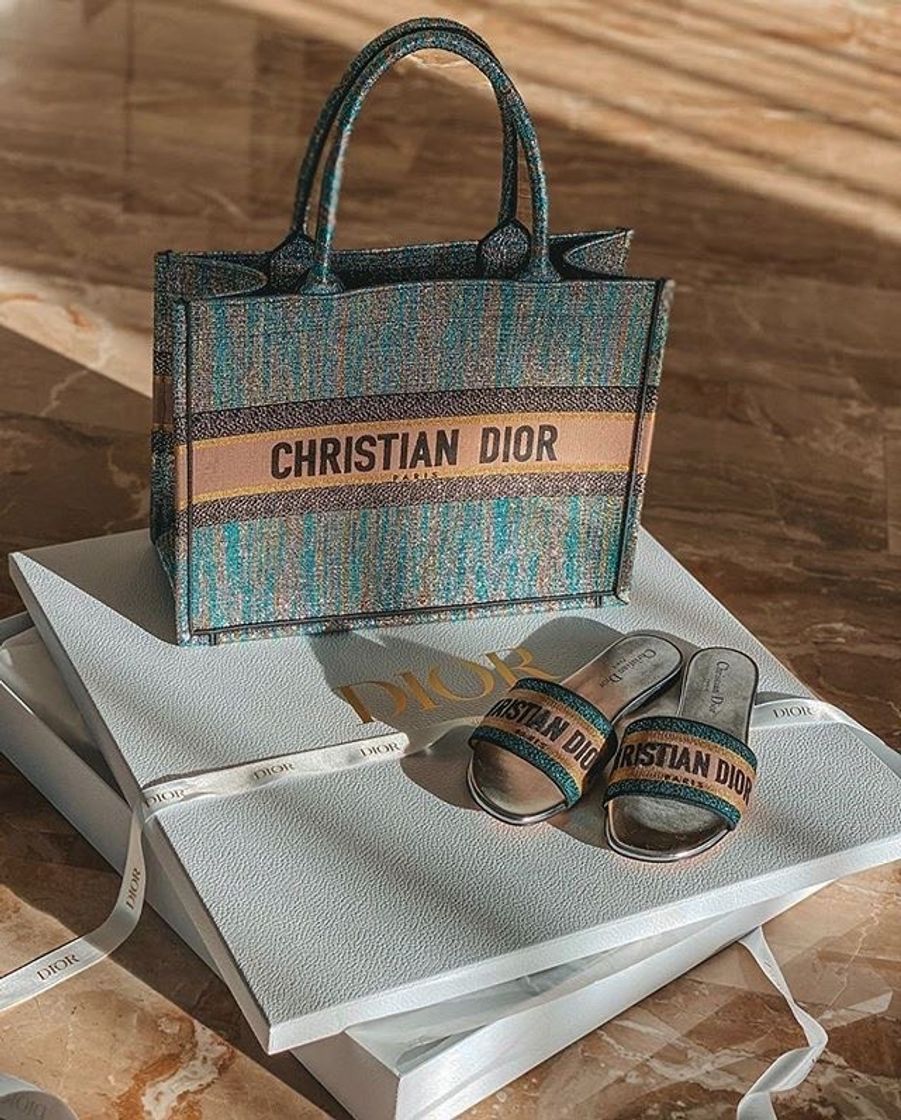Bolsa e rasteira Christian Dior 