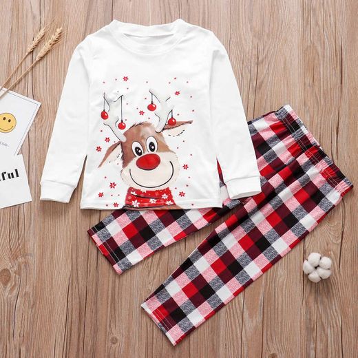 Geagodelia - Conjunto de ropa de Navidad para niños y niñas