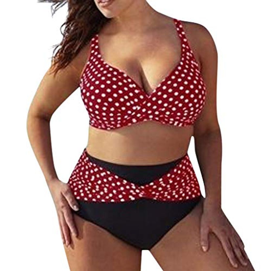 Moda Bikinis Mujer 2019 Tallas Grandes LANSKIRT Trajes de baño con Estampado de