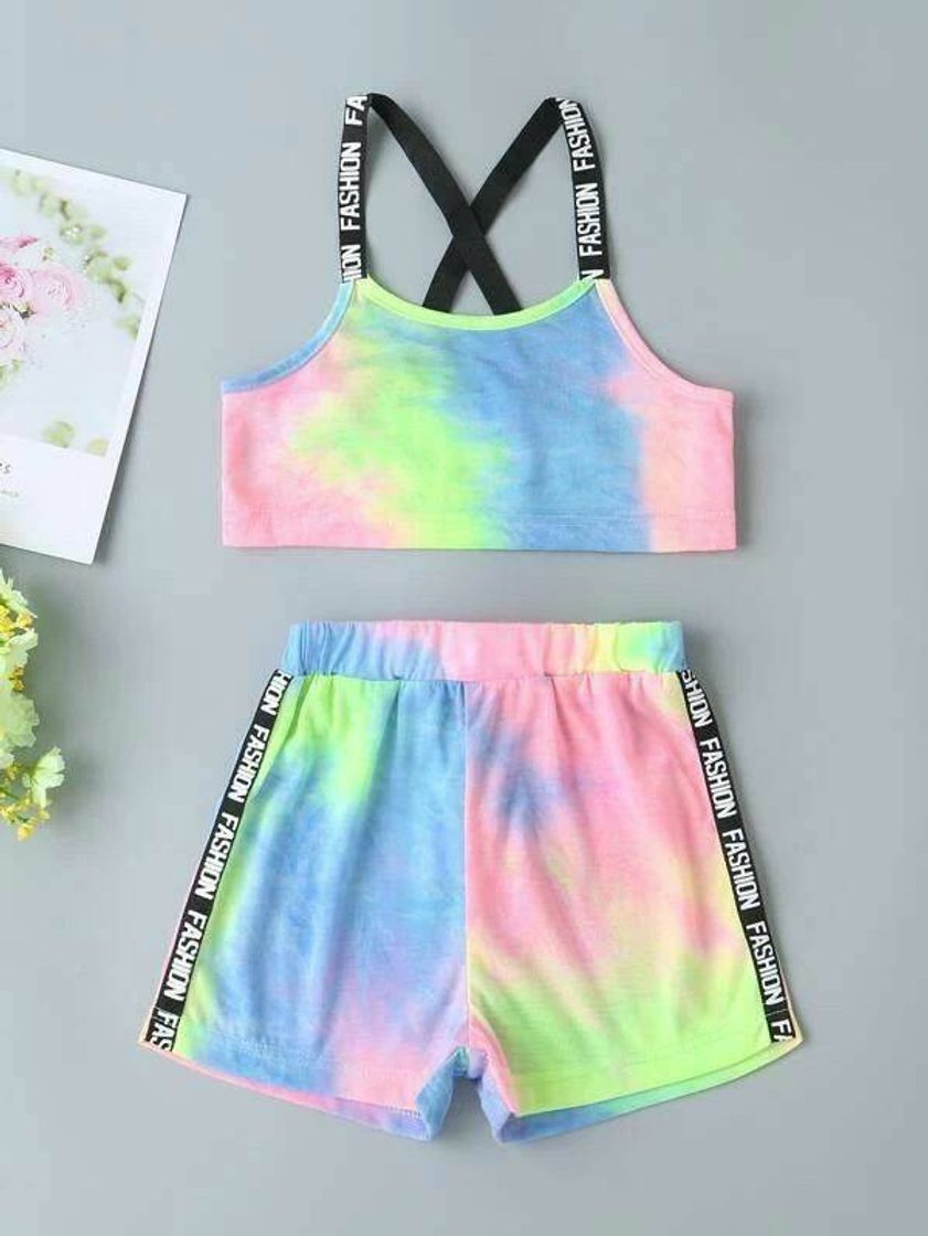 Fashion Conjunto tie dye academia 