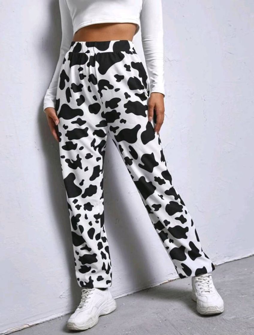 Moda Calça estampa vaca