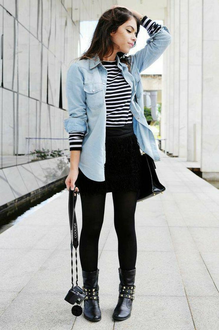 Social Camisa jeans look