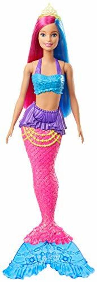 Producto Barbie Dreamtopia Muñeca Sirena, pelo rosa y azul, regalo para niñas y