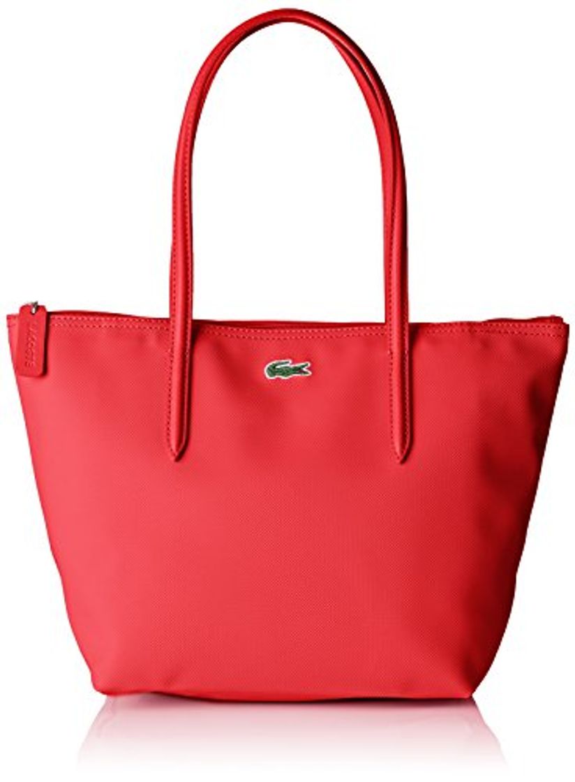 Moda Lacoste Sac Cabas Cuir Femme, Bolso Bandolera para Mujer, Rosa Virtual