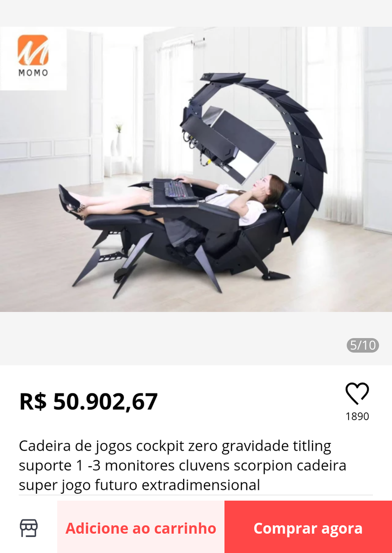 Moda Cadeira de jogos cockpit zero gravidade titling 