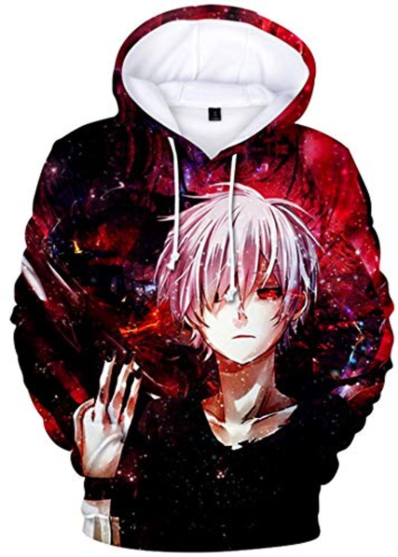 Moda Silver Basic Sudadera con Capucha para Niños Impreso en 3D Anime Japonés