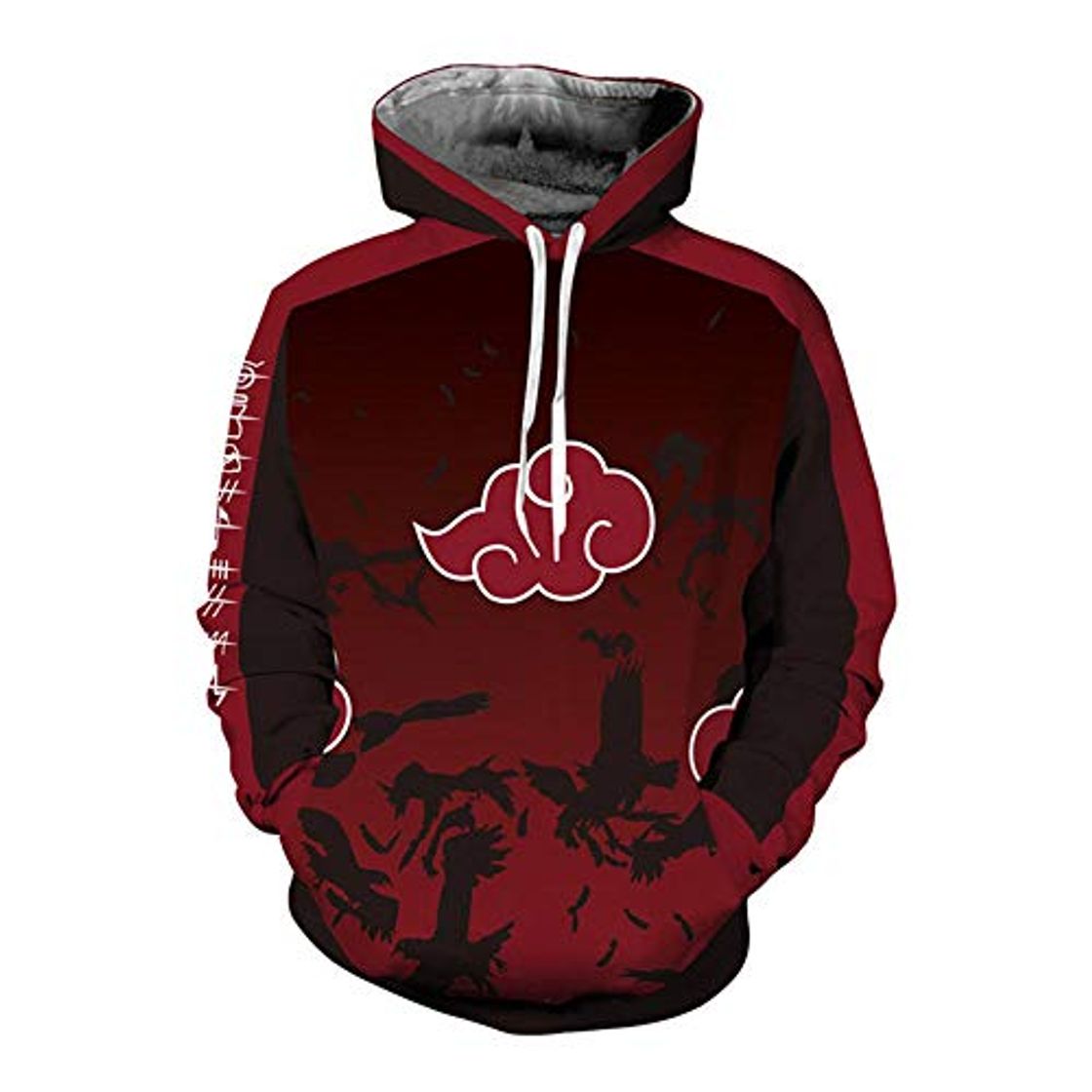 Fashion SZXZS Novedad Hoodie Unisex Sudadera con Capucha de Naruto Hombre Mujer impresión