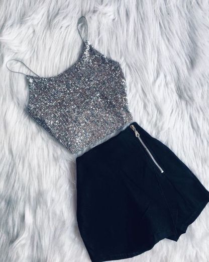 Conjunto com glitter