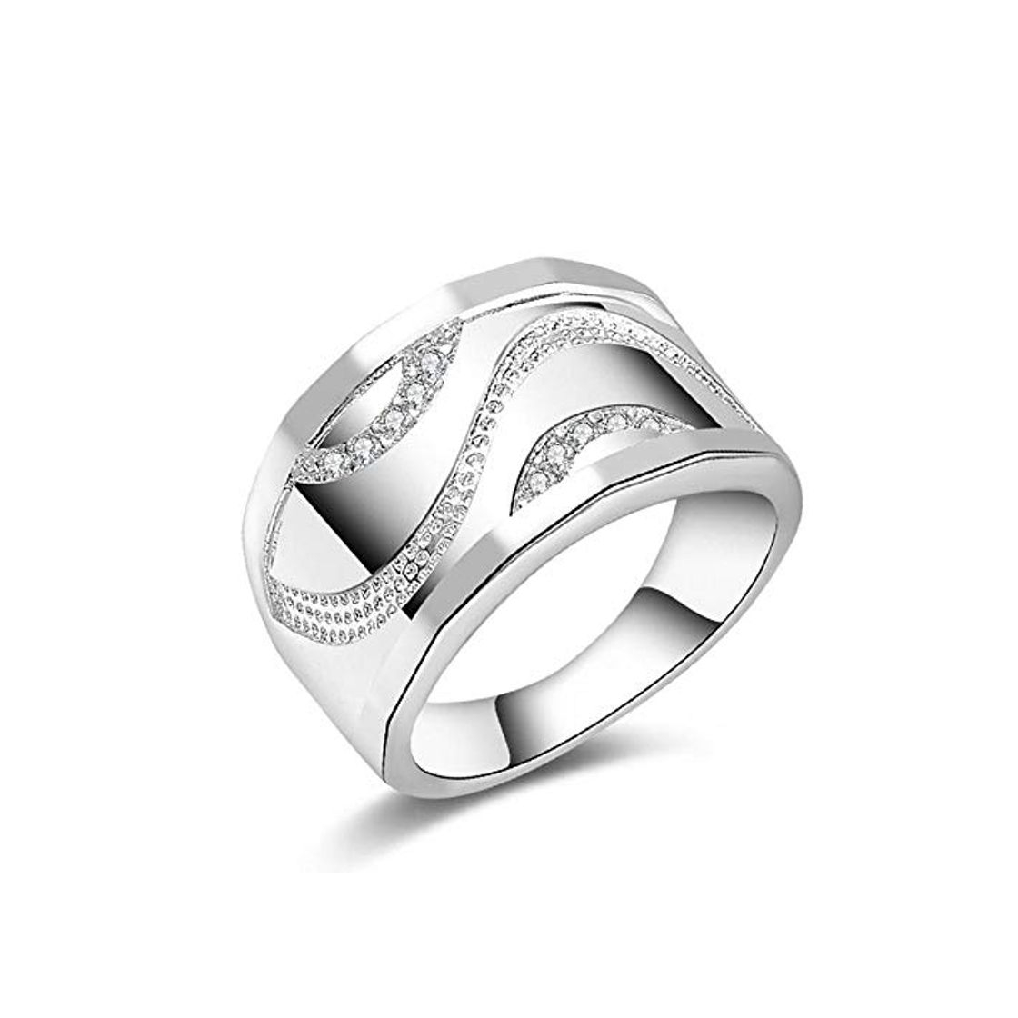 Producto WANGJIA Anillos Anillo 925 Anillos De Plata Esterlina para Mujer Joyería De Cristal Mujer Aneis Bague Joyería