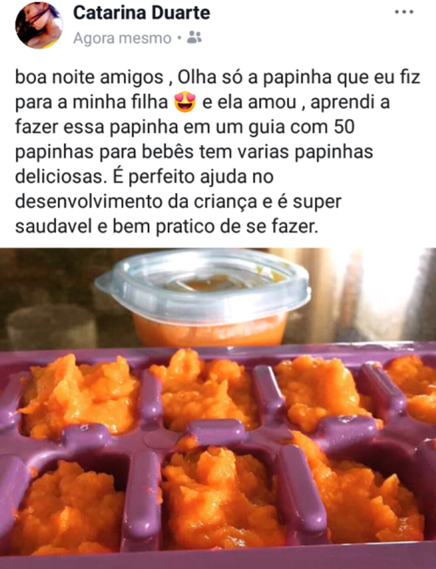 Moda Papinhas saudáveis de bebê muito bom mesmo..