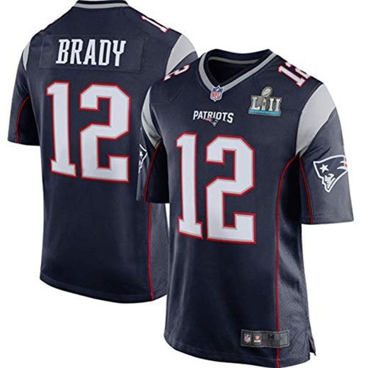HFJLL NFL Football Jersey Patriots Brady 12# Camiseta