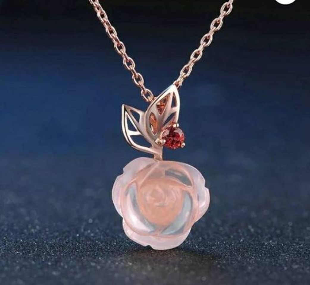 Product Rose Quartz garnet necklace 