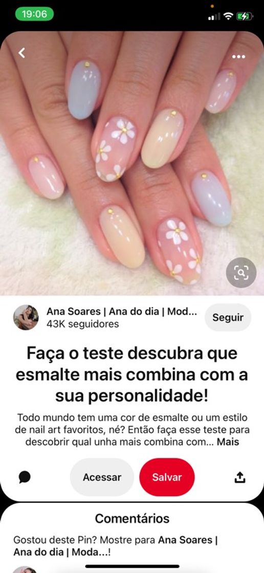 Moda Decoração de unha