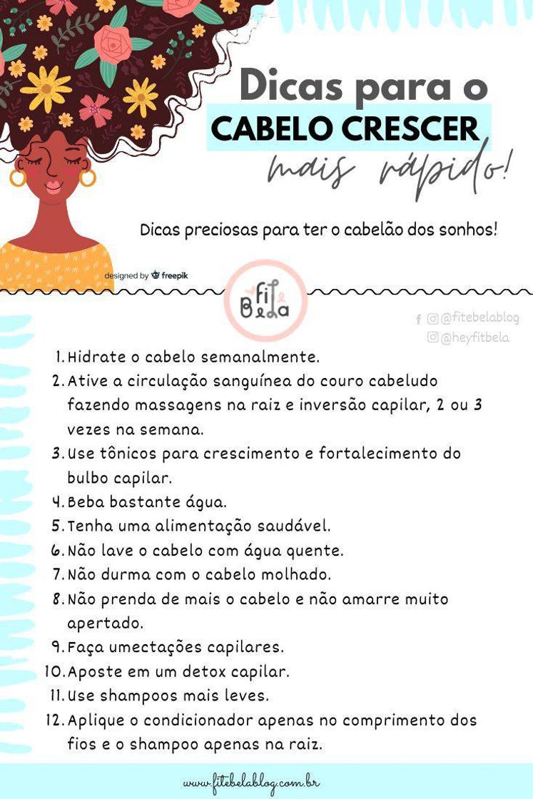 Fashion Recomendações pro cabelo crescer 