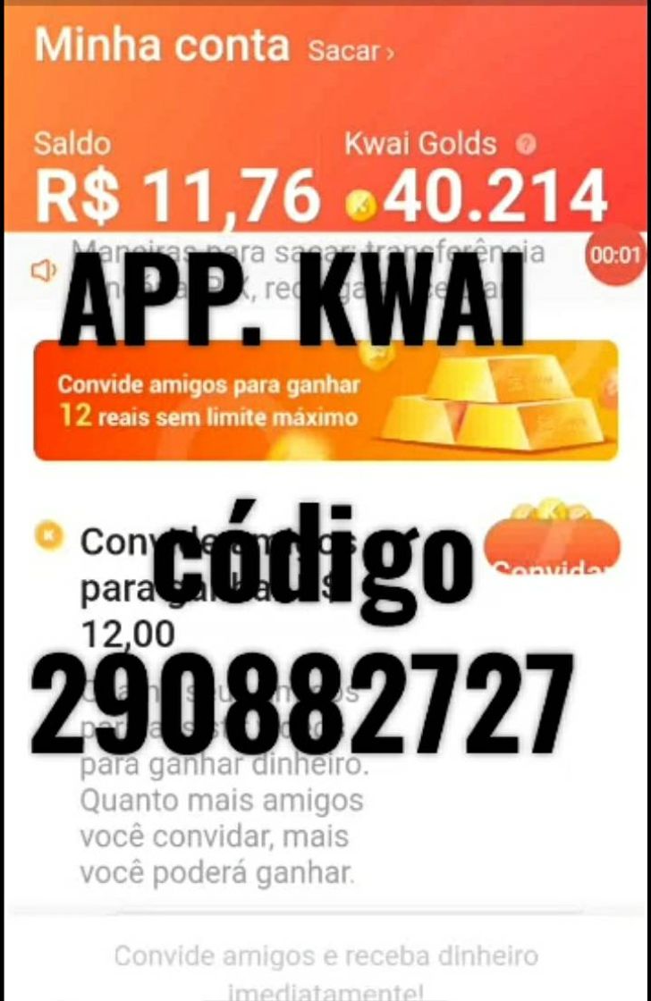 Moda Usa meu código 290882727 e comece no  kwai ganhando  