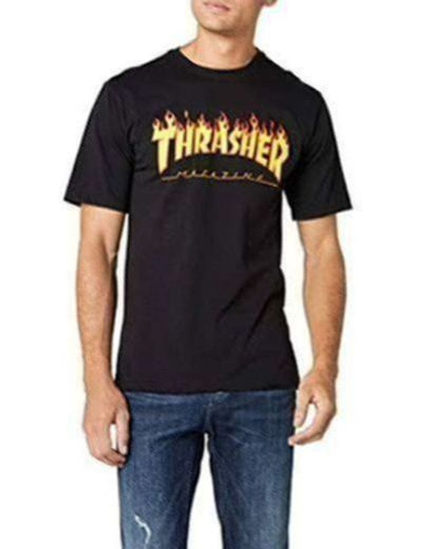 Moda THRASHER TRUTSH05749 Camiseta, Negro