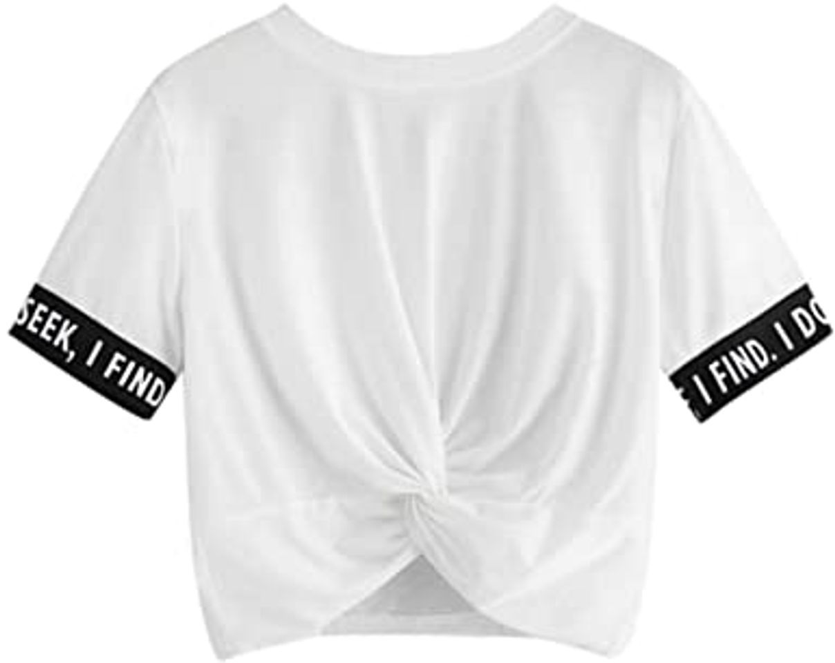 Social Goodsatar Mujer Rosa Manga corta Casual Camiseta Mezcla de algodón Cuello en V Chaleco Tops Blusa (S