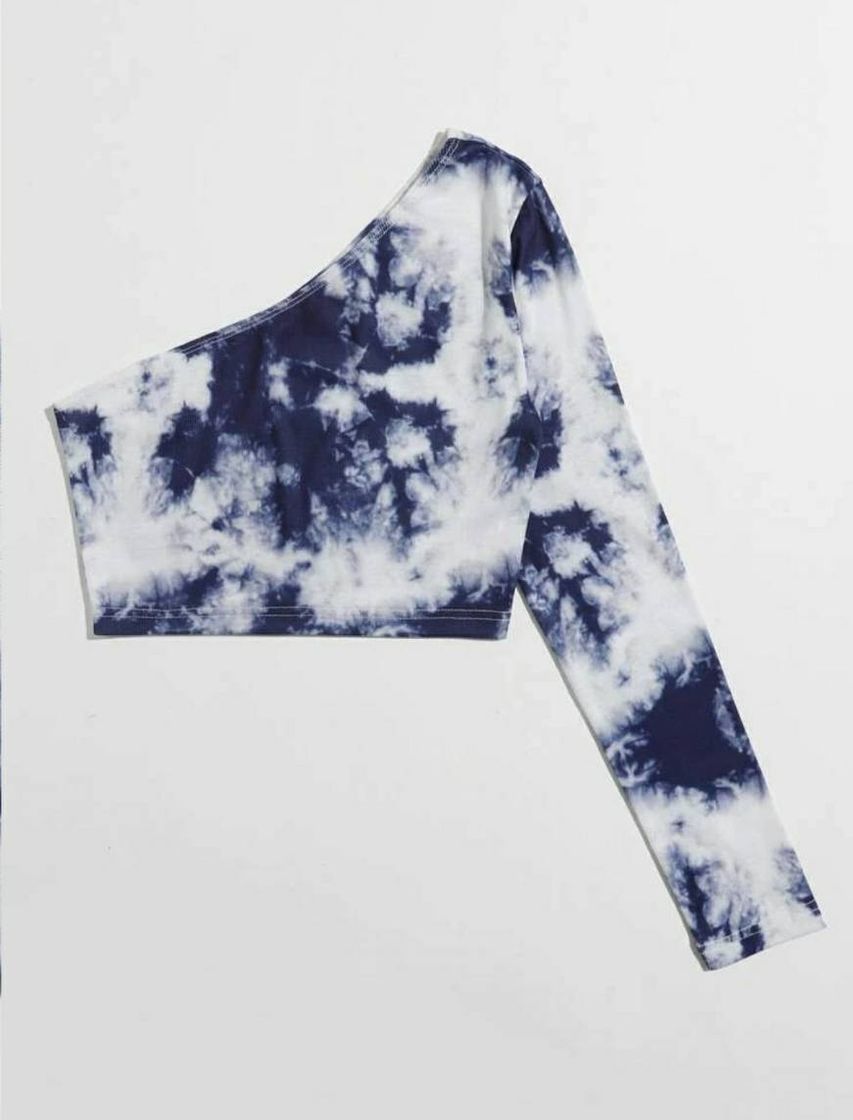 Fashion SHEIN Tie Dye Ocasional Camiseta

