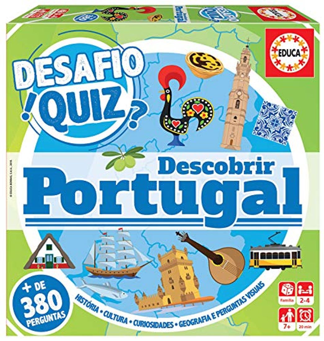 Product Educa 18220 Desafio Quiz-Descobrir Portugal. Jogo de perguntas e respostas.