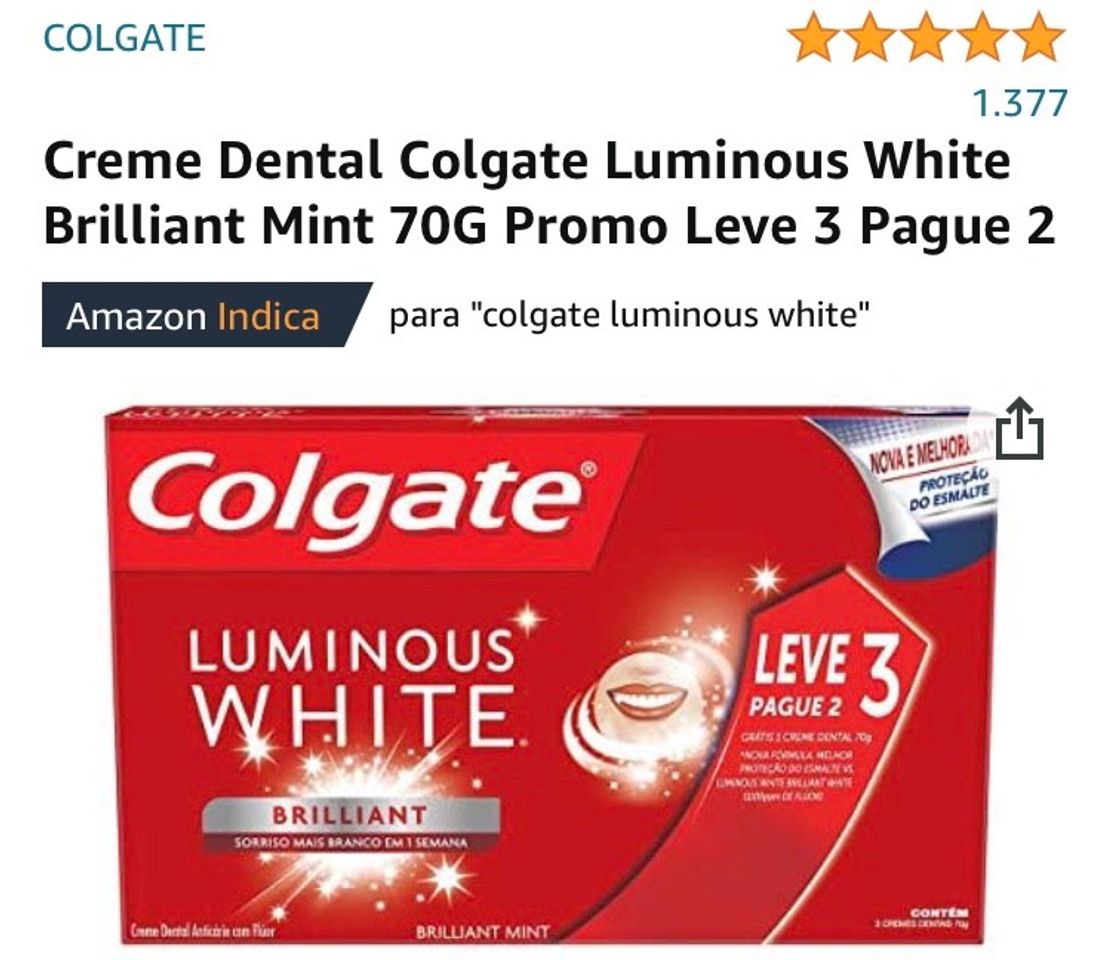 Moda Creme dental leve 3 pague 2 por 9,48