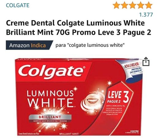 Creme dental leve 3 pague 2 por 9,48