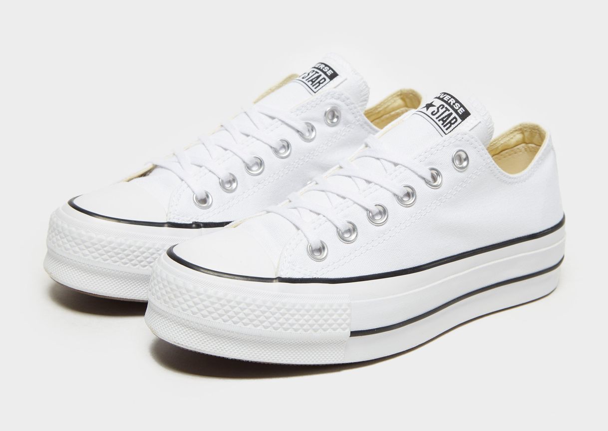 Social Converse Chuck Taylor CTAS Lift Ox Canvas, Zapatillas Mujer, Blanco