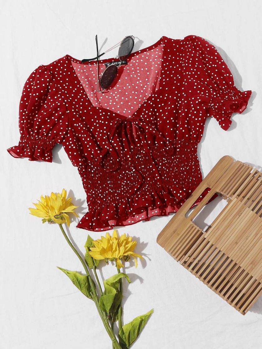 Moda Blusa de Bolinha Boho