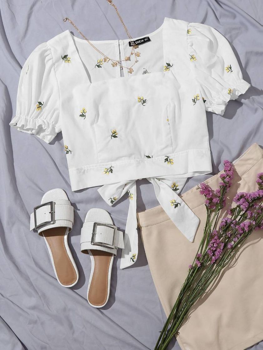 Fashion Blusa Com Florzinhas Boho