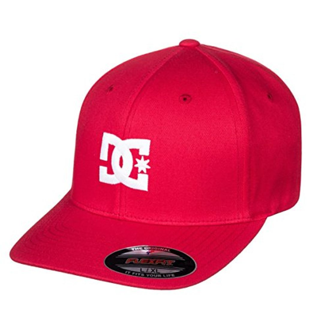 Fashion DC Shoes Cap Star-Gorra para Hombre Flexfit, Tango Red, L