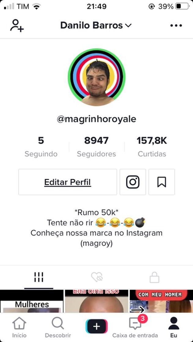 Fashion Nosso perfil de comédia no TikTok 