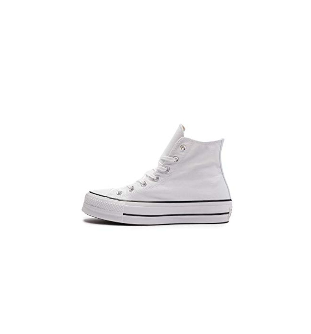 Social Converse Chuck Taylor CTAS Lift Hi, Zapatillas Mujer, Blanco